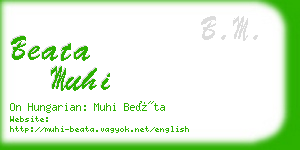 beata muhi business card